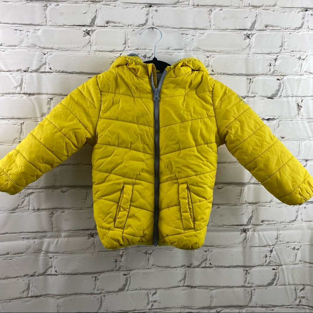 Sunny Yellow Kids Puffer Coat